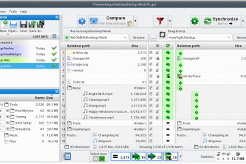 FreeFileSync סנכרון בין תיקיות