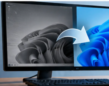 מחשב עם Windows 11 ותהליך עדכון מערכת